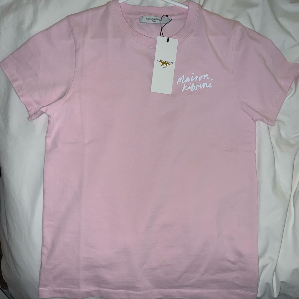 Maison Kitsune Pink T-Shirt Women’s Size Small